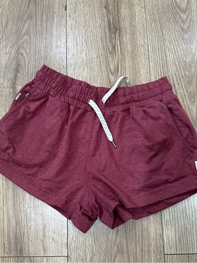 Vuori Women's Maroon Athletic Drawstring Shorts
